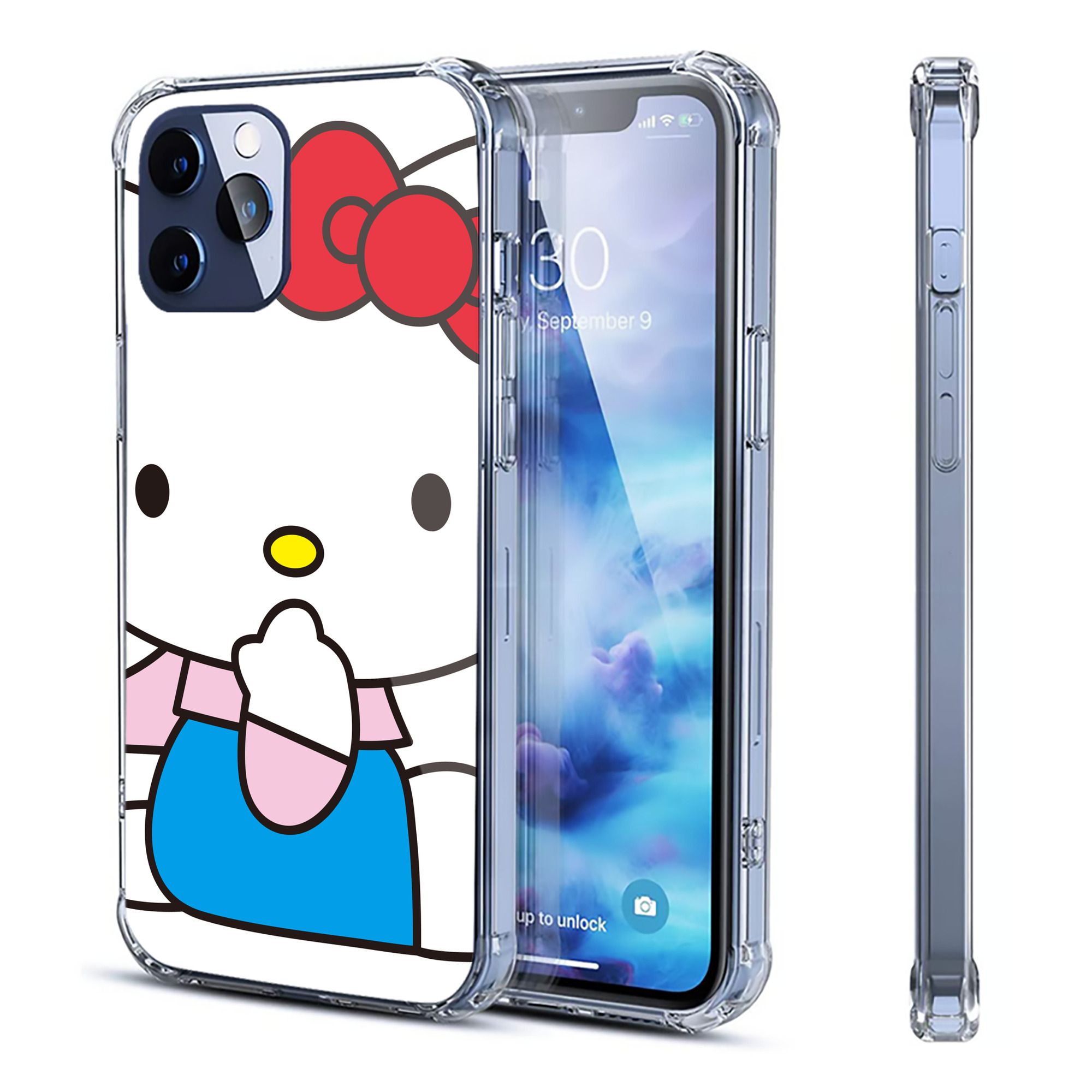 （画像用） Hello Kitty ハローキティ 【iPhone 12シリーズ対応】透明スマホケース（クリアソフトケース）